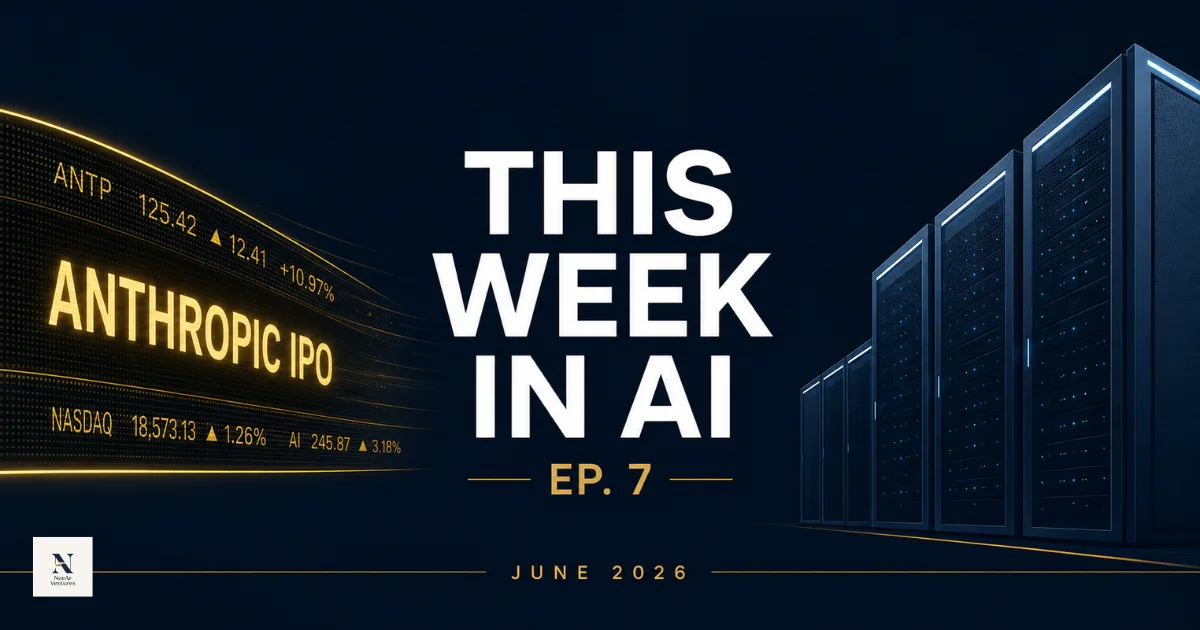 A split visual showing the Anthropic logo alongside stock market ticker graphics and a European data centre skyline, representing the IPO filing and global AI infrastructure expansion of June 2026.